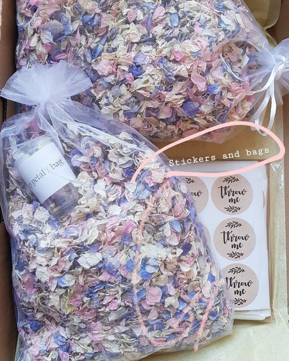 Diy Wedding Confetti Throwing Pack Natural Dried Petal Etsy