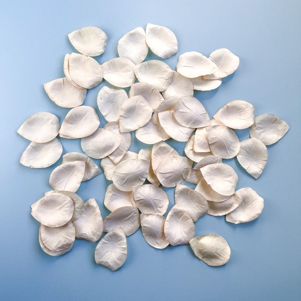 Biodegradable Ivory Rose Petals - made from paper - biodegradable