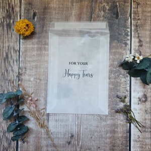 For your Happy tears Biodegradable bag biodegradable Peel and Seal wedding image 2