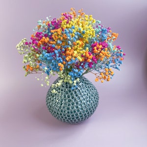 Rainbow Gypsophila Wedding Bouquet and Accessories - Dried Flower Bouquet, Groomsmen Buttonholes, Bridesmaid & Flower Girl Bouquet