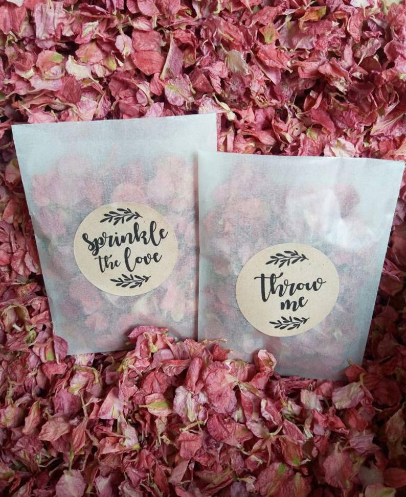 Wedding Confetti Throwing bag Natural dried Petal Confetti Etsy