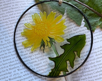Handmade Dandelion Sun Catcher: Bring Nature's Joy into Your Home!
