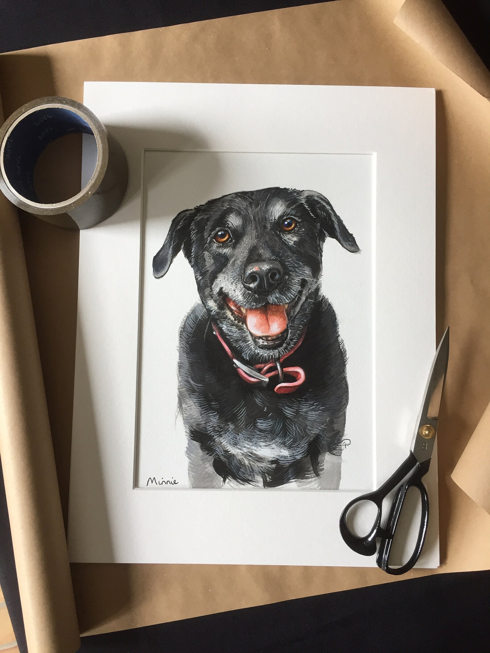 Watercolour Custom dog painting in watercolour paint my dog Etsy