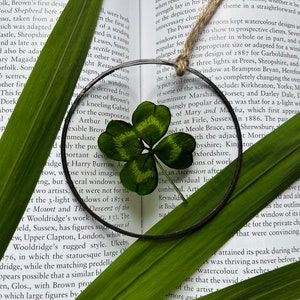Four Leaf Clover: Kiln-Fired Good Luck Gift for New Home or New Job
