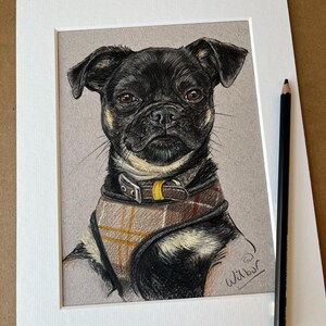 Hand Drawn Pet Portrait Custom Dog Art - Etsy