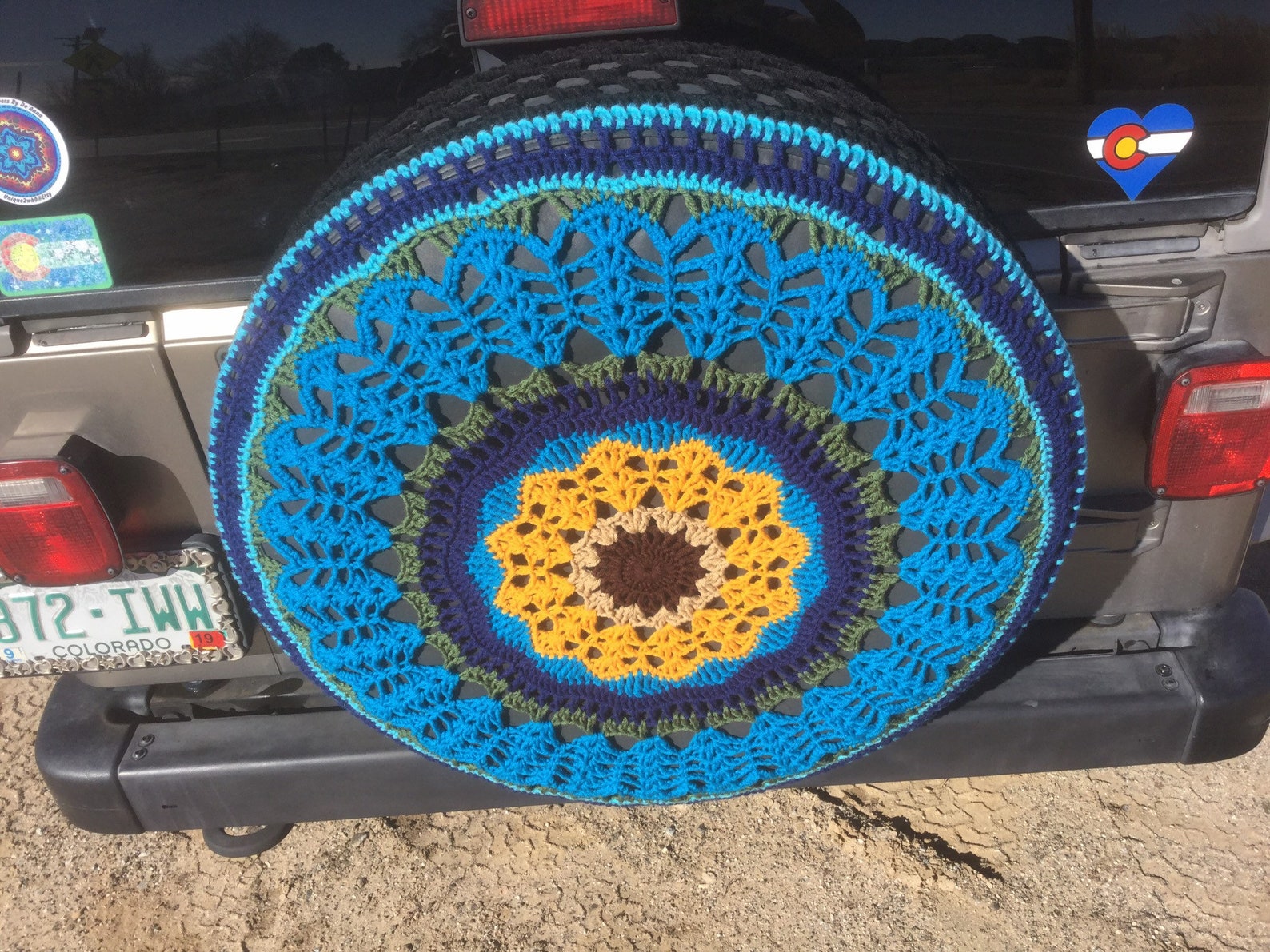 Custom Crochet Spare Tire Cover Unique Tire Covercrochet Etsy