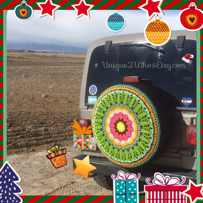 Custom Crochet Spare Tire Cover Unique Tire Covercrochet Etsy