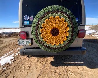 Spare Tirecover Custom- The BIG Sunflower- Wheel Cover