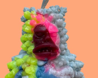 GARAMON AKA PIGMON One-of-a-kind Sculpture Candle wanna-Be David Bowie