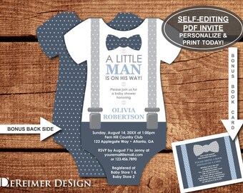 onesie invitation etsy