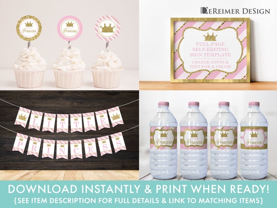 diy princess baby shower decorations