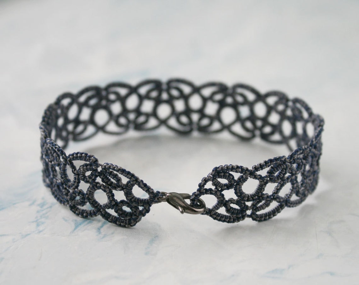 Anklet lace bracelet blue jeans lace anklet gifts for her Etsy