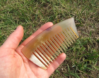 Horn comb, Hair comb, Ox horn, Unisex, Gift, Pocket comb, Natural horn, Free shipping, Eco friendly, Man, Woman, Child, Handmade, Handcraft
