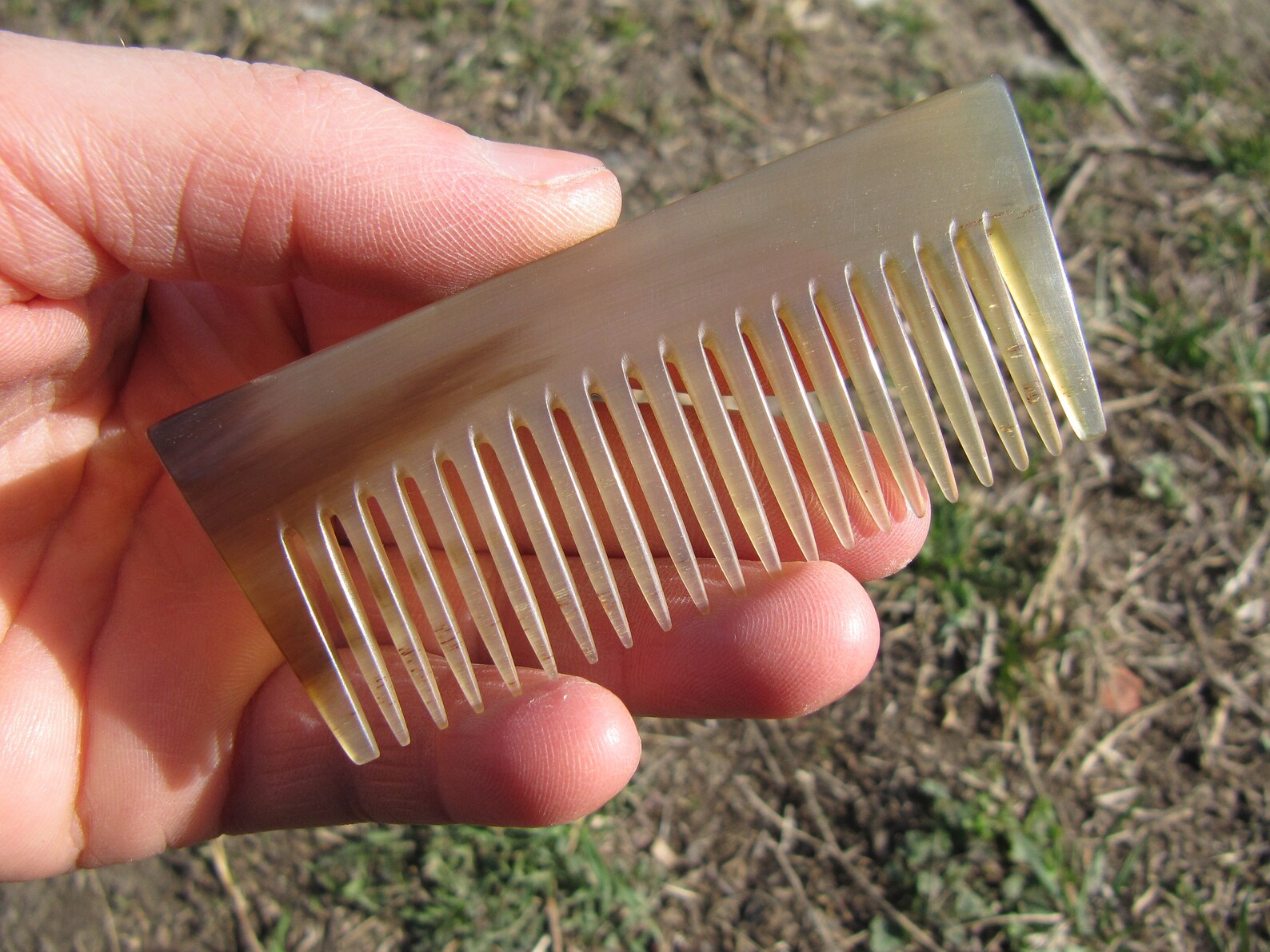 Ox Horn Beard Comb Mustache Hair Natural Horn Non Static | Etsy