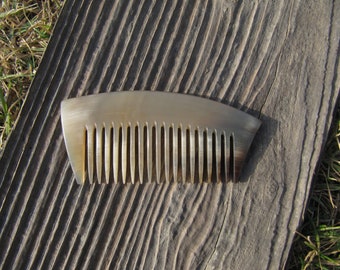 Horn comb, Hair comb, Ox horn, Unisex, Gift, Pocket comb, Natural horn, Free shipping, Eco friendly, Man, Woman, Kid, Handmade, Handcraf