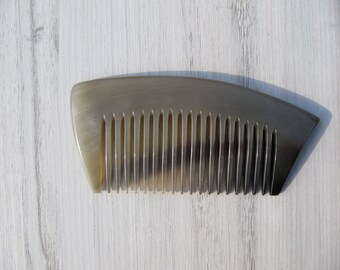 Horn comb, Hair comb, Ox horn, Unisex, Gift, Pocket comb, Mini, Natural horn, Free shipping, Men, Women, Kids, Handmade