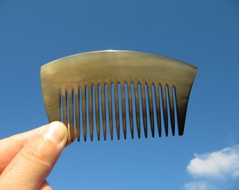 Horn comb, Hair comb, Ox horn, Unisex, Gift, Pocket comb, Natural horn, Free shipping, Eco friendly, Man, Woman, Kid, Handmade, Handcraft