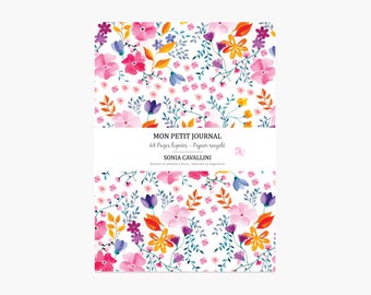 Notebook, journal, diary, gift, floral, A6, handmade, stationery, carnet, rose, fleurs,flowers, Tagebuch, Notizbuch, christmas