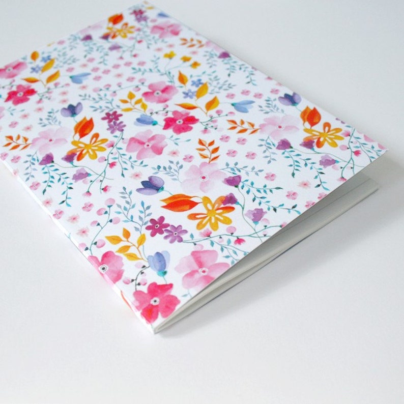Notebook Journal Diary Gift Floral A6 Handmade Etsy