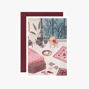 Carte postale, noël, sapin, livraison gratuite france, fête, joyeux noel, célébration, carte noël, Weihnachtskarte, père noël, chat