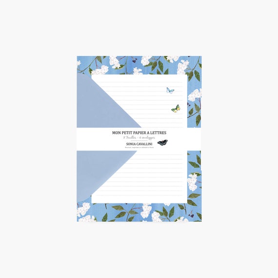 papier à lettres fleurs — Sonia cavallini