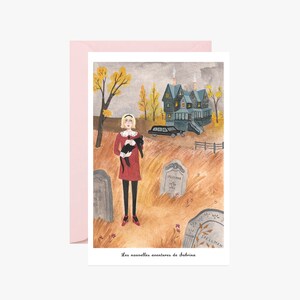 Carte postale, les nouvelles aventures de Sabrina, carte, Postkarte, witch fan art, illustration, sorcière,  livraison gratuite france