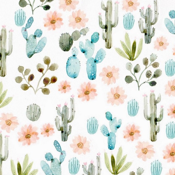 Visualizza stampa cactus, illustrazione, A4, disegno, spedizioni gratuite in Francia, pittura, acquerello, decorazione, casa, disegno catcus