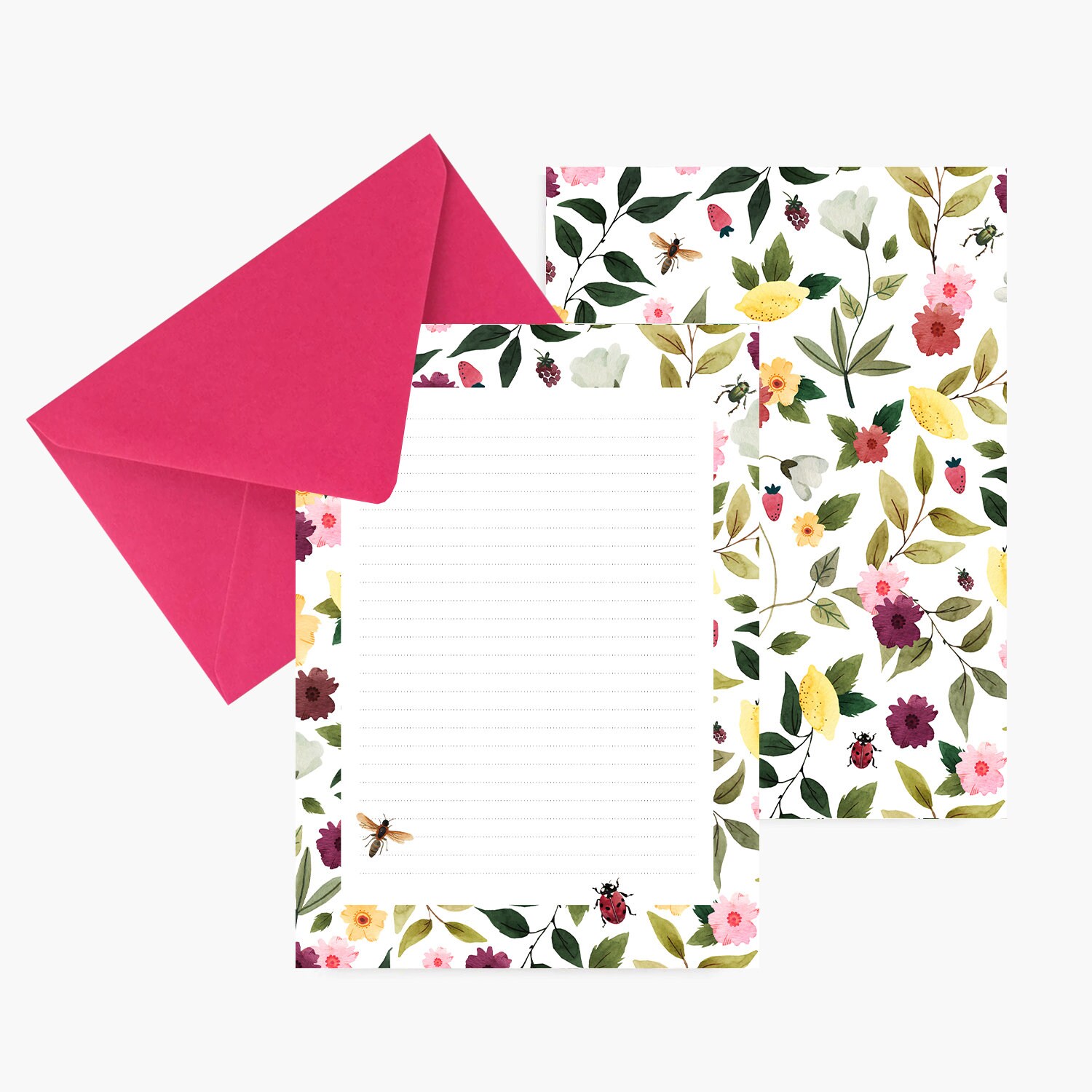 Letter set letter writing set watercolor flowers Etsy