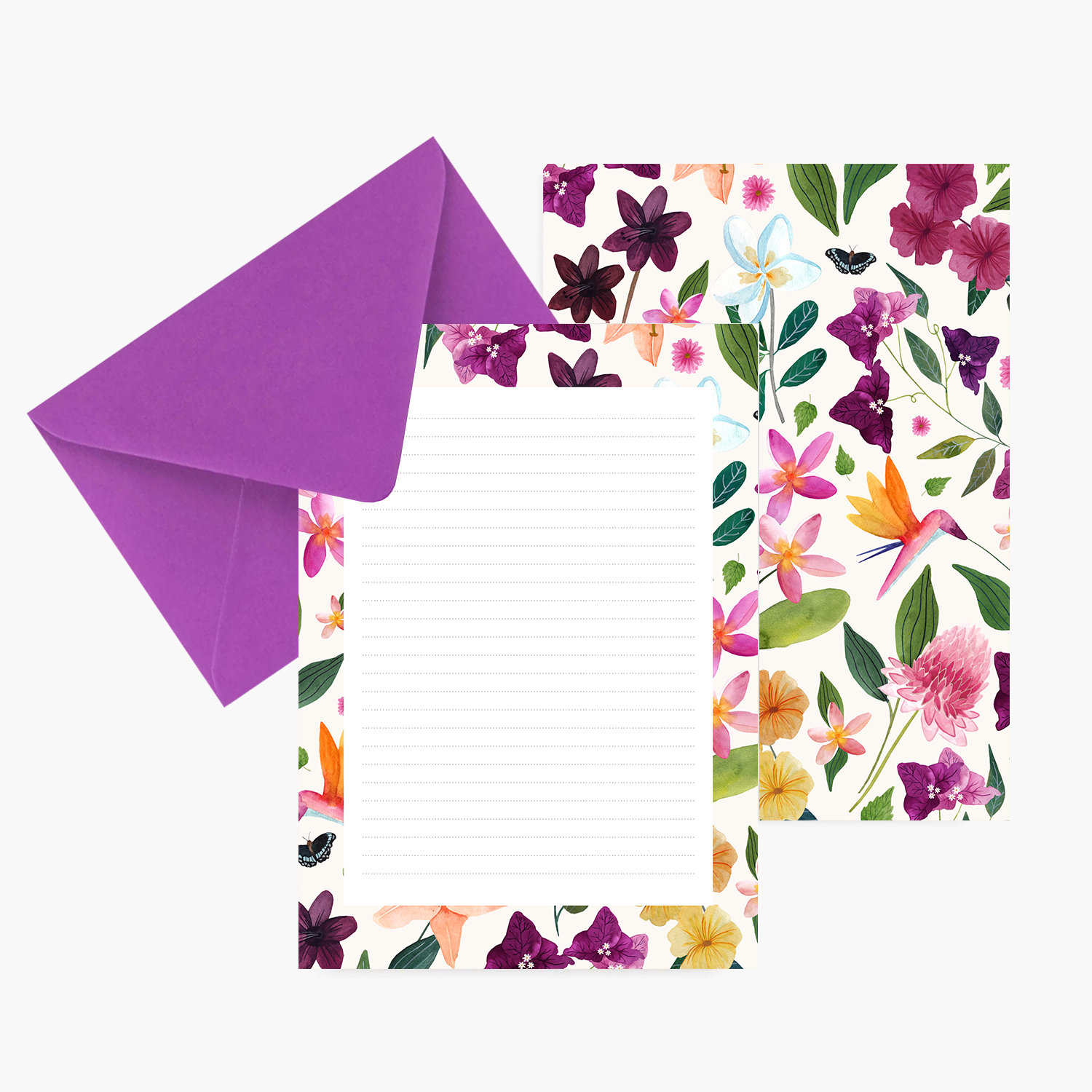 Letter Set Letter Writing Set Watercolor Flowers Etsy Australia