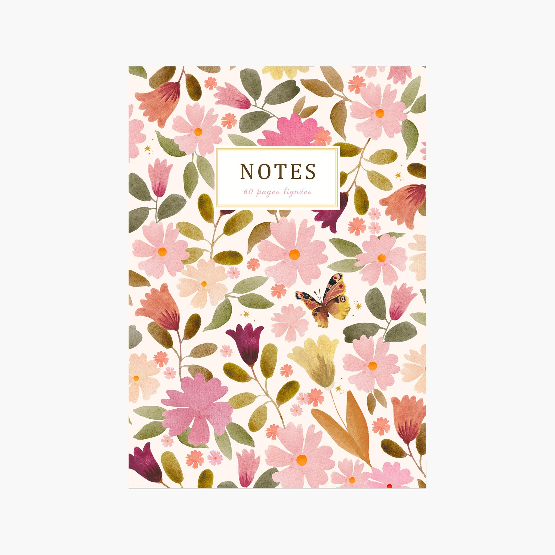 Goldbuch 64 485 Carnet De Notes A5 Motif Tender Flowers - 200 Pages Blanches - Papier 100 G/m² - Gaufrage Doré