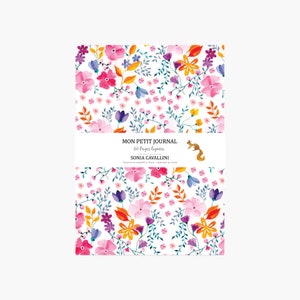 Notebook, journal, diary, gift, floral, A6, handmade, stationery, carnet, rose, fleurs,flowers, Tagebuch, Notizbuch, christmas