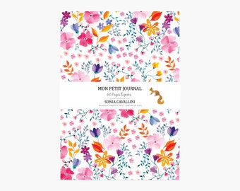 Notebook, journal, diary, gift, floral, A6, handmade, stationery, carnet, rose, fleurs,flowers, Tagebuch, Notizbuch, christmas