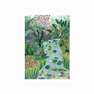 Plakat Krokodil, Druck, Aquarell, Dschungel, Heimdekoration, 21x29,7 cm, Illustration, Malerei, Geburtsgeschenk