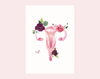 Poster, Druck, Liebe, Wohndeko, 21 x 29,7 cm, feministische Illustration, Malerei, Aquarell, versandkostenfrei in Frankreich, Geschenkidee