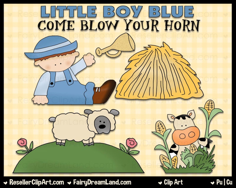 Little Boy Blue Digital Clip Art Commercial Use Graphic Image Png ...