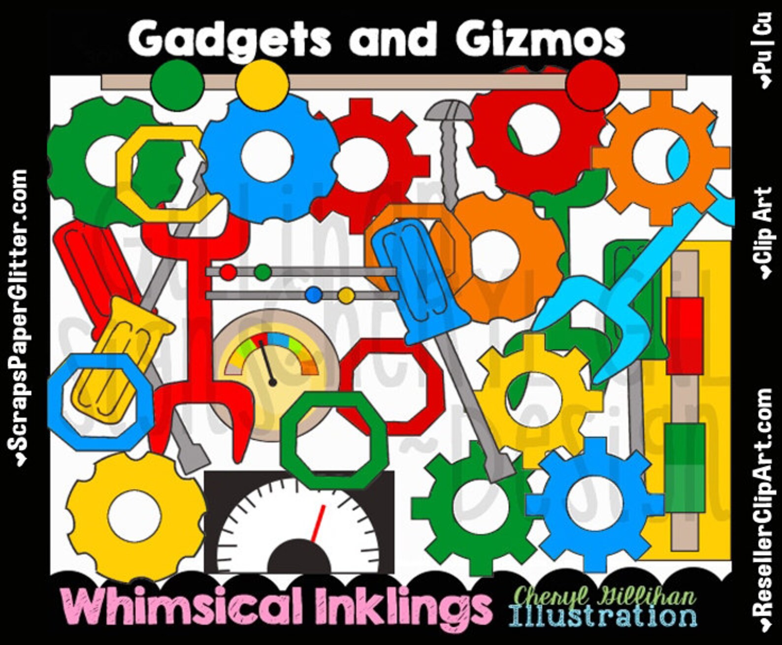 Gadgets and Gizmos Clip Art Commercial Use Digital Image | Etsy