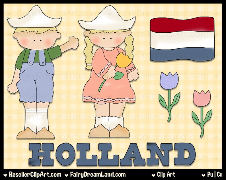 Dutch Kids Digital Clip Art Commercial Use Graphic Image Png Etsy