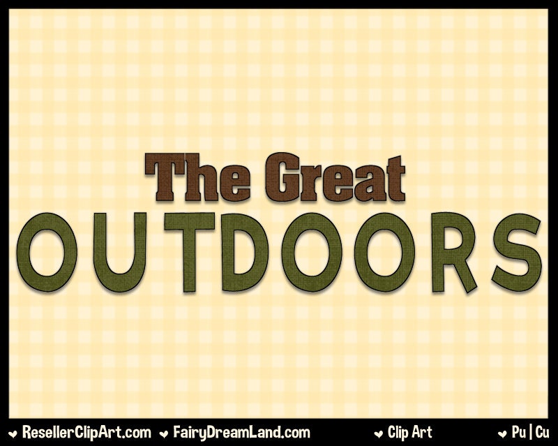 The Great Outdoors Digital Clip Art Commercial Use Graphic Etsy