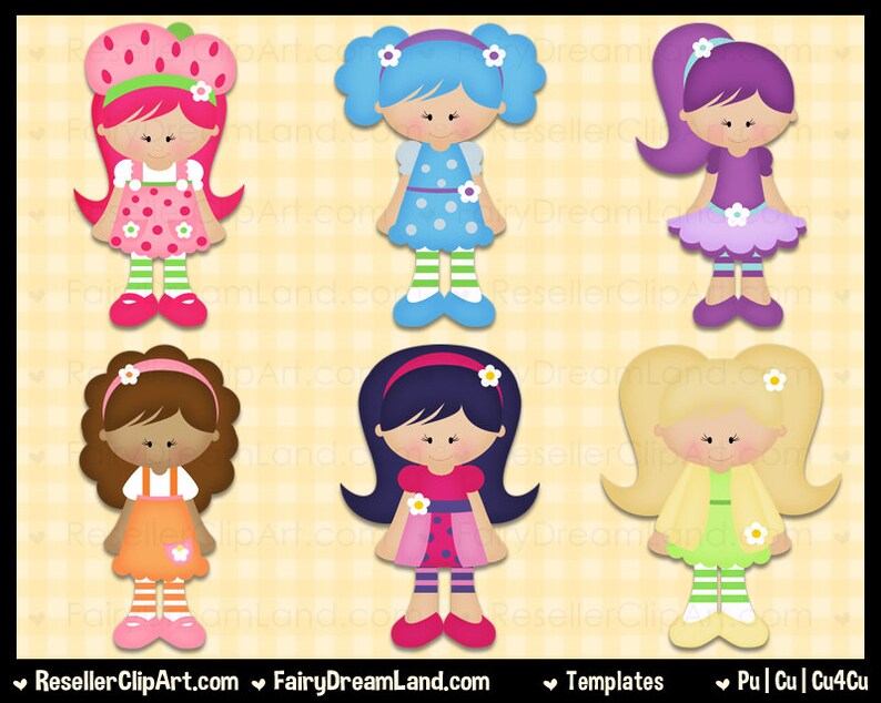Strawberry Shortcake Templates Layered Psd Commercial Use Etsy