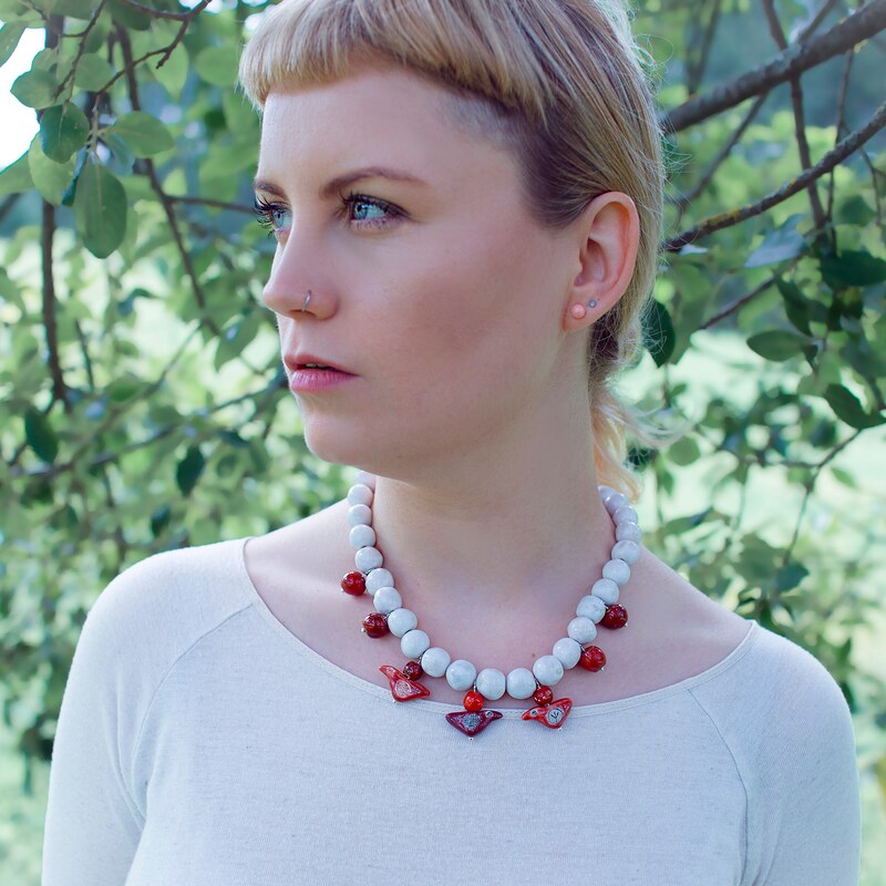Artiglio White Ceramic Necklace main image 0