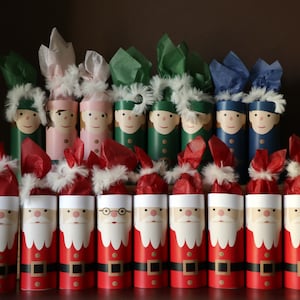 Personaggi allegri del rotolo di carta igienica - Babbo Natale ed elfi - PDF