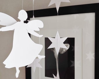 DIY Angel Mobile: Stars & Clouds Print-and-Cut (PDF Pattern)