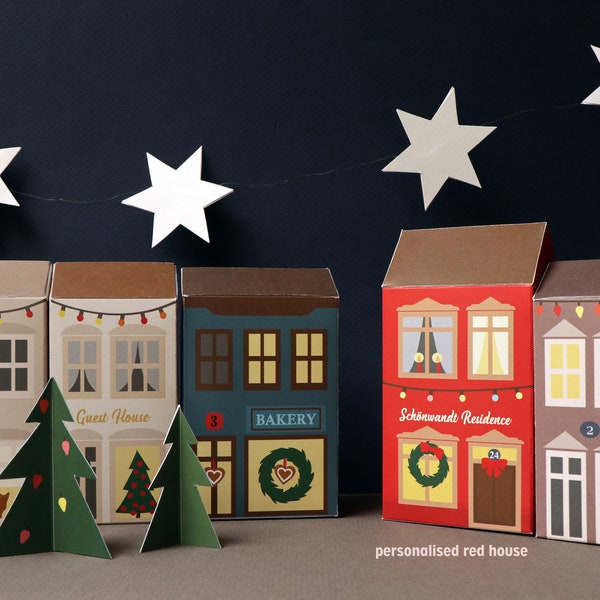 Advent Calendar Houses Etsy