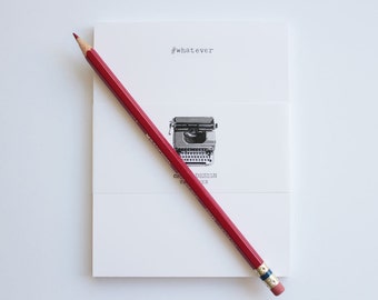 Notepad  -  #whatever  -  typed on a vintage Underwood typewriter