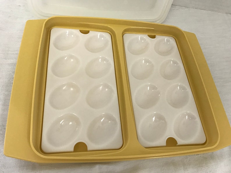 Tupperware Deviled Egg Keeper Tray with Inserts Etsy