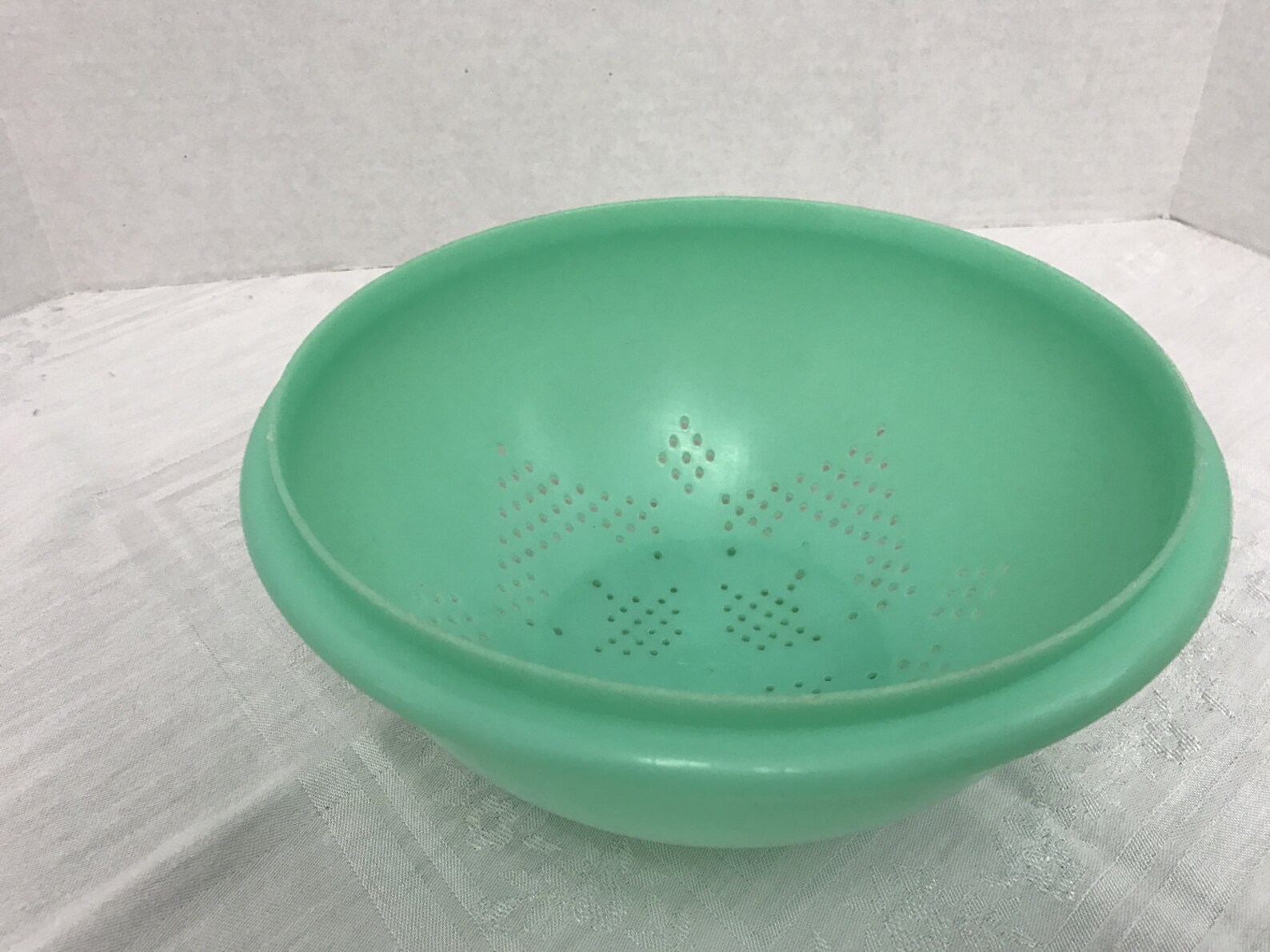 Vintage Tupperware Green Colander Etsy
