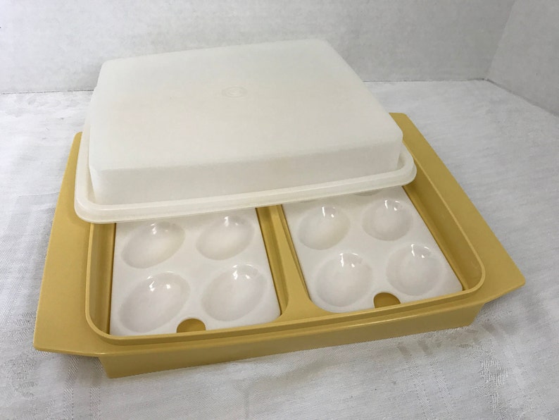 Tupperware Deviled Egg Keeper Tray with Inserts Etsy
