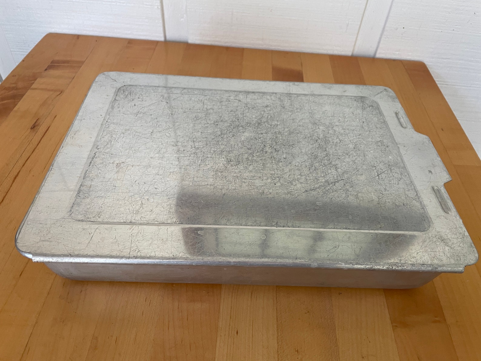 Vintage Mirro Aluminum Cake Pan with Slide on Lid 13 Etsy
