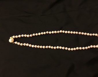 Round Fresh Water Pearls, Off-white, Single String Necklace