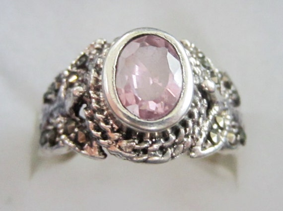 Exquisite Vintage Sterling Silver, Amethyst and M… - image 1